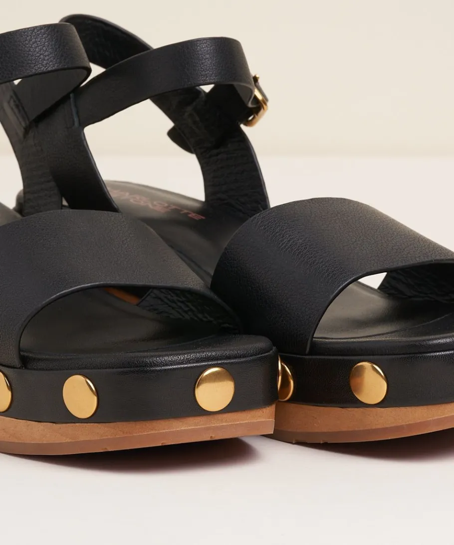 New Allie In Black Stud Women Clogs