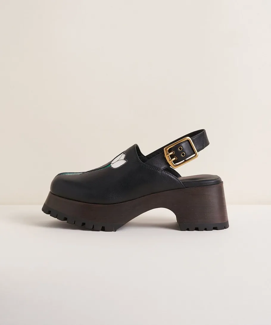Discount Darren In Black Tulip Women Clogs
