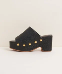 Hot Ellery In Black Flower Women Platforms