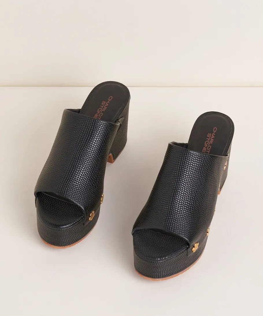 Hot Ellery In Black Flower Women Platforms