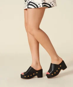 Outlet Ellery In Black Stud Women Platforms