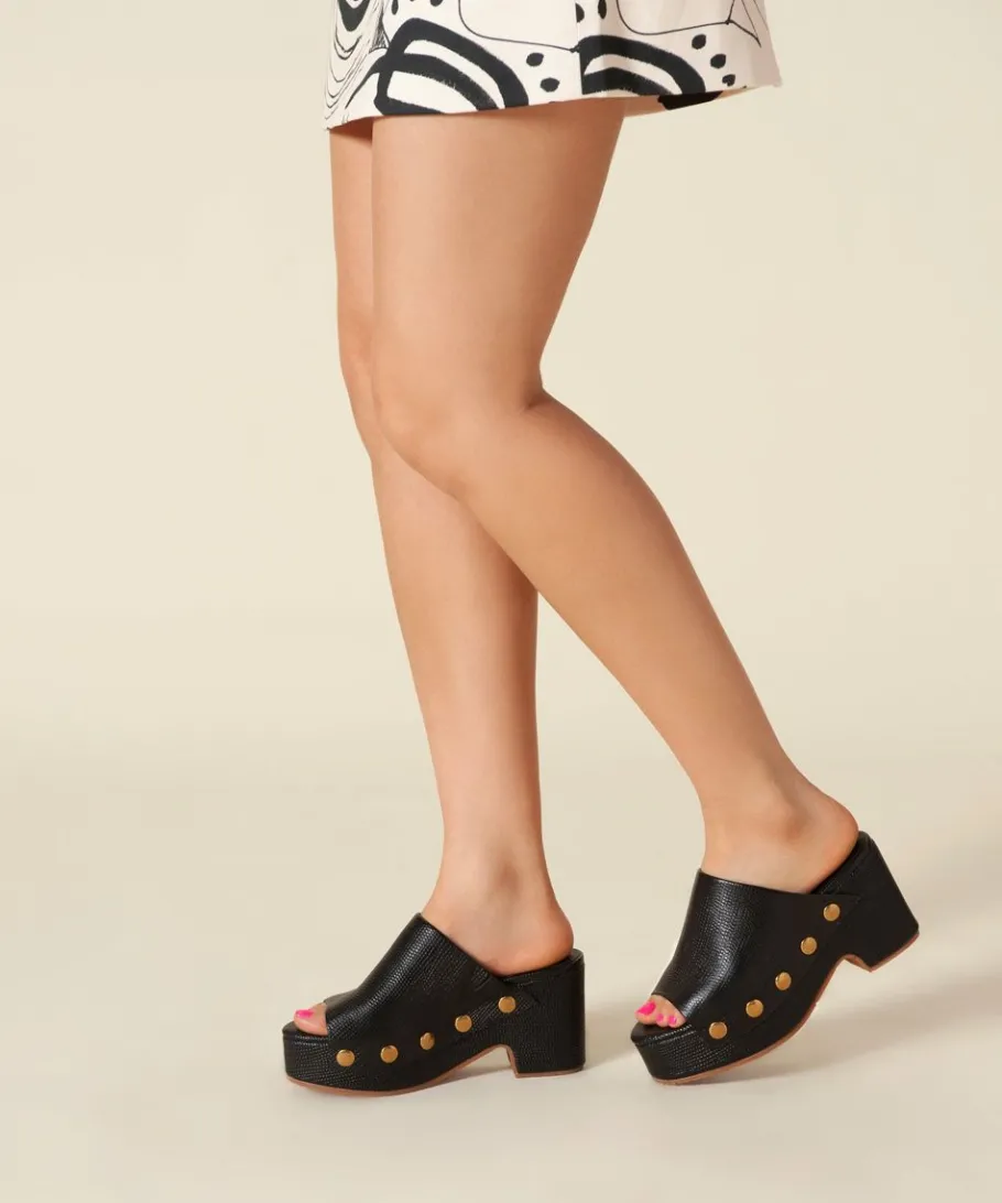 Outlet Ellery In Black Stud Women Platforms
