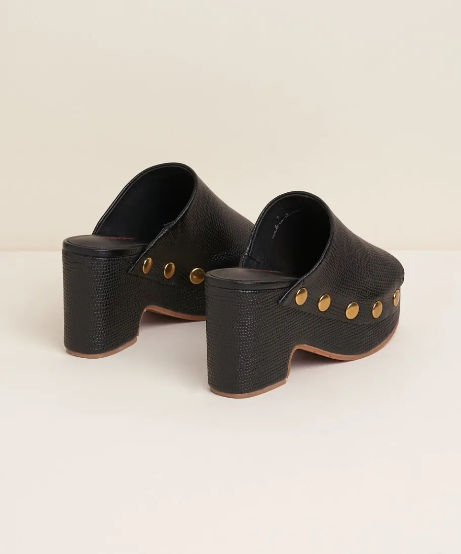 Outlet Ellery In Black Stud Women Platforms