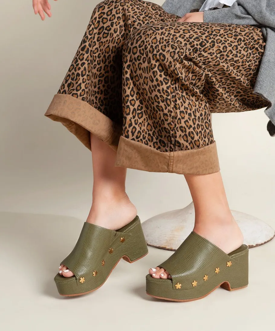 Discount Ellery In Khaki Flower Women Platforms