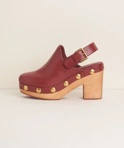 Outlet Hari In Merlot Stud Women Clogs