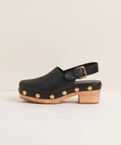 Jona In Black Flower Women Clogs