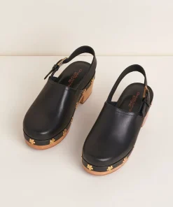 Jona In Black Flower Women Clogs