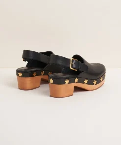 Jona In Black Flower Women Clogs