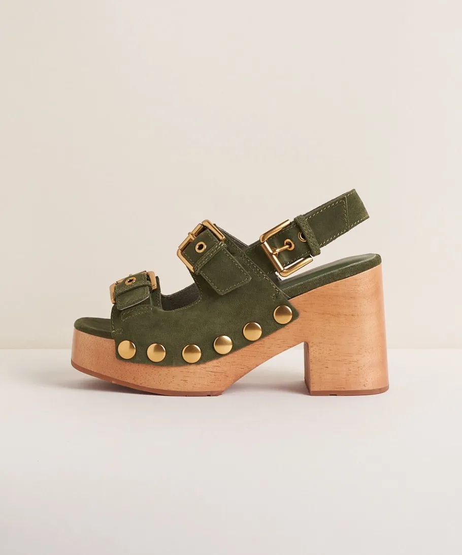 Best Lino In Khaki Women Clogs