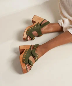 Best Lino In Khaki Women Clogs