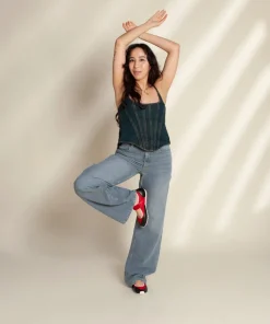 Outlet Mable In Begonia Black Women Flats