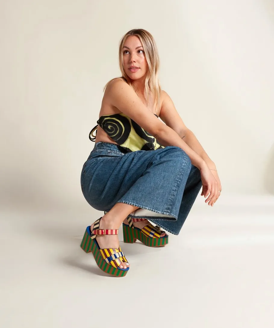 Best Raf In Stripe Women Platforms