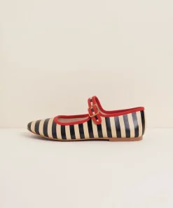 Discount Raleigh In Black Stripe Women Flats