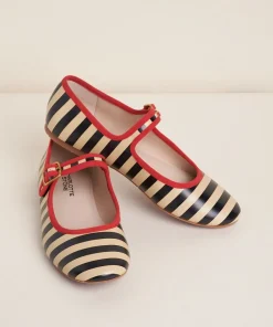 Discount Raleigh In Black Stripe Women Flats